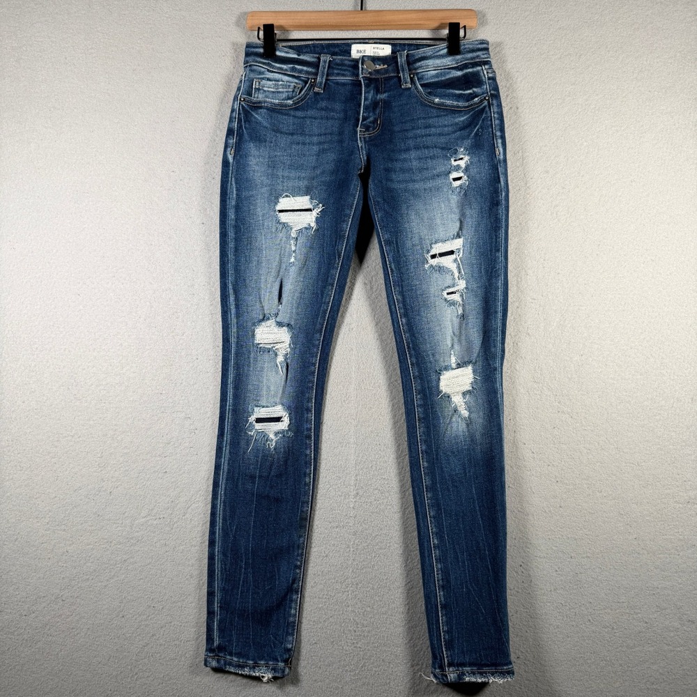 BKE Stella Low Rise Ankle Skinny Distressed Jeans Medium Wash Size 26 PBK110AT